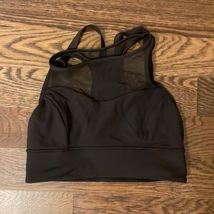 Lululemon Black Mesh High Neck Bra/Crop Top
